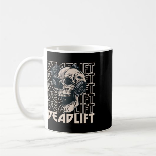 Kracht Dadlift Skull Bodybuilding Koffiemok (Links)