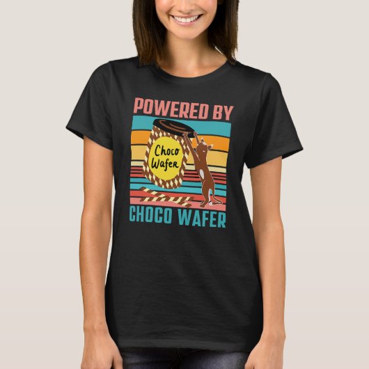 KRACHT DOOR CHOCO WAFER - CHOCO WAFER EN CAT LOVER T-SHIRT (Voorkant)