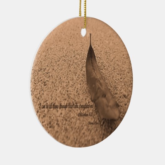 Kracht door Christus Filippus 4:13 Schrift Keramisch Ornament (Rechts)