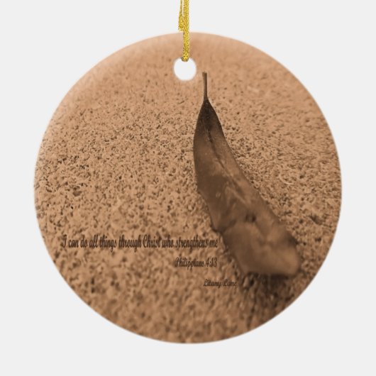 Kracht door Christus Filippus 4:13 Schrift Keramisch Ornament (Achterkant)