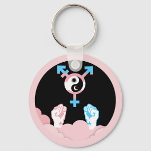 Kracht en balans Zon en Maan Transgender Symbool Sleutelhanger