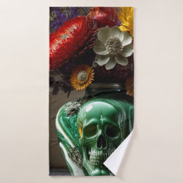 Kracht en bloemen bad handdoek