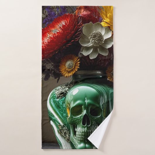 Kracht en bloemen bad handdoek (Badhanddoek)