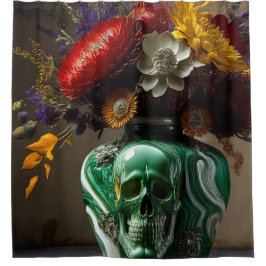 Kracht en bloemen douchegordijn