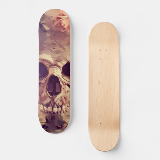 Kracht en bloemen persoonlijk skateboard (Voorkant)