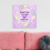 Kracht en eer zijn Haar Kleding Spreuken Vers Canvas Afdruk (Insitu (Woonkamer))