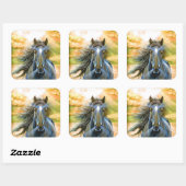 kracht en gratie vierkante sticker (Vel)