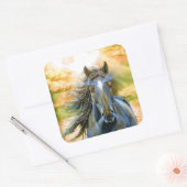 kracht en gratie vierkante sticker (Envelop)