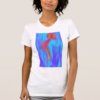 Kracht en ruggengraat met gestamte bommen t-shirt