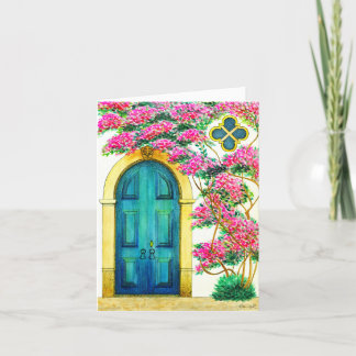 Kracht en Schoonheid - Antieke Deuropening Feestdagen Kaart