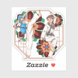 Kracht en Sereniteit - De Kunst van Taekwondo Sticker