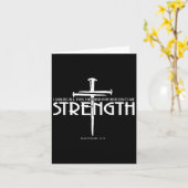 Kracht En Spijkerkruis Bijbelvers Christen  Kaart (Gele Bloem)