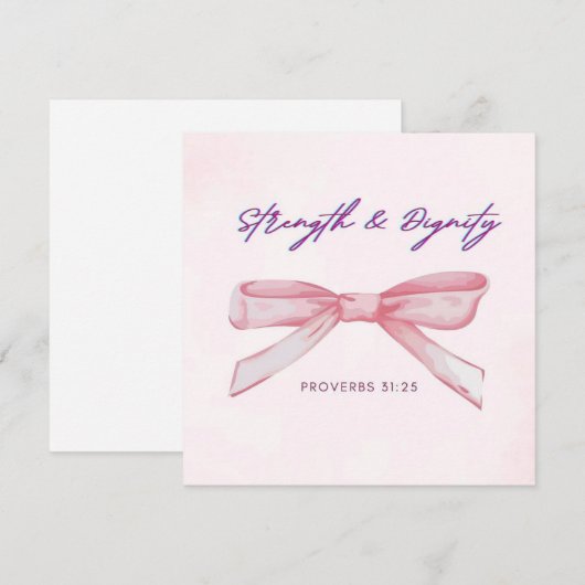 Kracht en Waardigheid Kaart / Coquette Briefkaart (Voorkant / Achterkant)