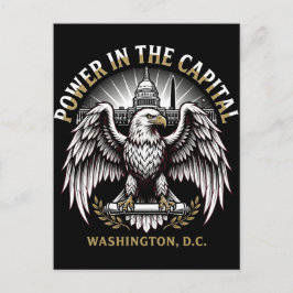Kracht in de hoofdstad Washington DC Steenarend Ku Briefkaart
