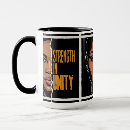 Kracht in Eenheid - Afrikaanse kunst mondig maken Mok (Links)