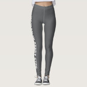 Kracht in elke stap Motivatie grijze Leggings (Voorkant)