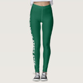 Kracht in elke stap Motivatie groene Leggings (Voorkant)