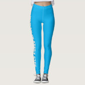 Kracht in elke stap Motivatie l blauw Leggings (Voorkant)
