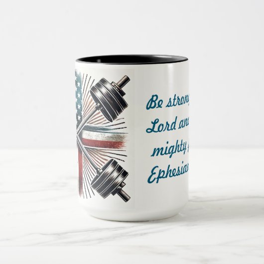 Kracht in kracht en geloof: Efeziërs 6:10 Mok (Midden)