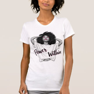 Kracht in natuurlijk Afro haar Illustratie T-shirt