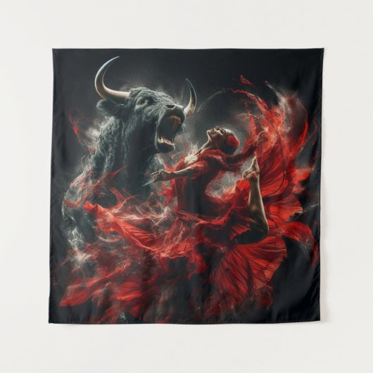 Kracht in Scarlett Wandkleed (Voorkant)