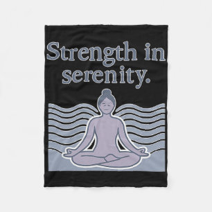Kracht in Serenity Yoga Houding Meditatie Ontwerp Fleece Deken