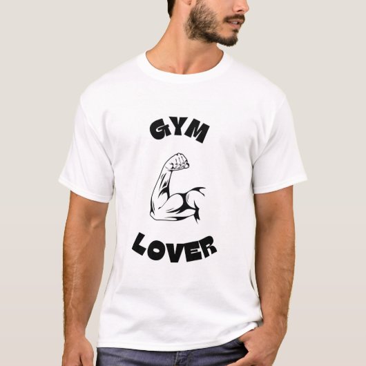 Kracht in stijl - White Gym Lover T-shirt (Voorkant)