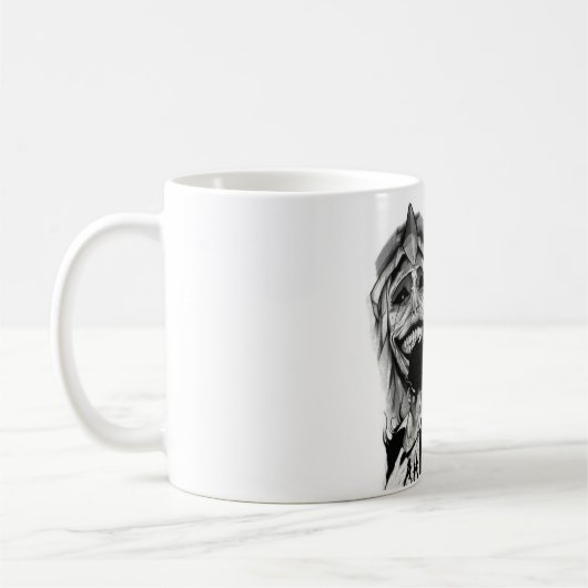 Kracht in transformatie door angstaanjagende bepro koffiemok (Links)