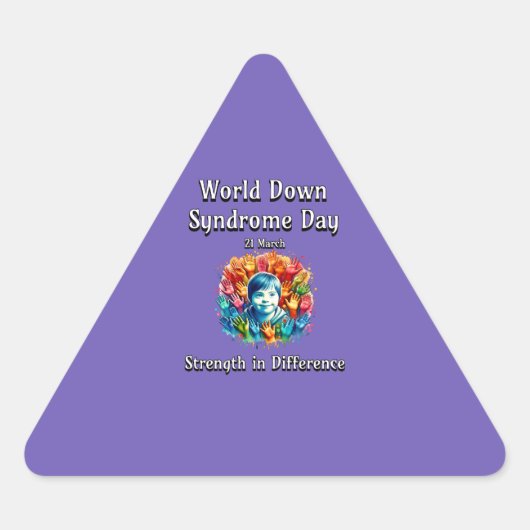 Kracht in verschil. Wereld Down Syndroom Dag. Sticker (Voorkant)