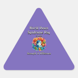 Kracht in verschil. Wereld Down Syndroom Dag. Sticker