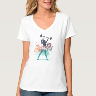 Kracht is mooi - Empowered Fitness Woman Gym T-shirt