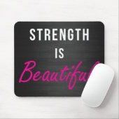 Kracht is mooi - Vrouw Gym Motivation Muismat (Met muis)