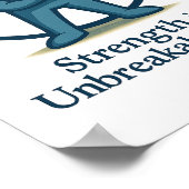 Kracht is Onbreekbaar Kalm-Motivatie Poster (Hoek)