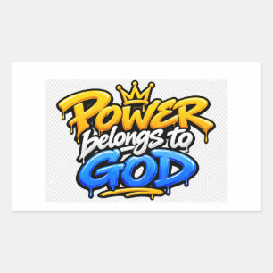 Kracht is van God Rechthoekige Sticker