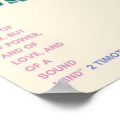 Kracht, liefde en een gezonde geest / Christelijke Poster (Hoek)