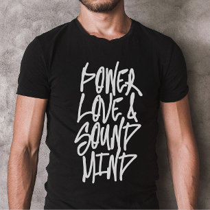 Kracht, Liefde en Geluid Geest Christelijk Shirt