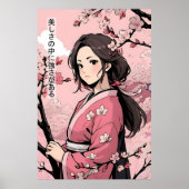 Kracht ligt in schoonheid poster (Voorkant)