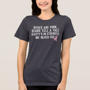 Kracht, Littekens & Overleving Borstkanker Bewustz Tri-Blend Shirt