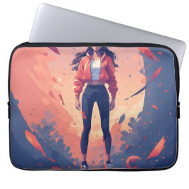 Kracht meisje laptop sleeve