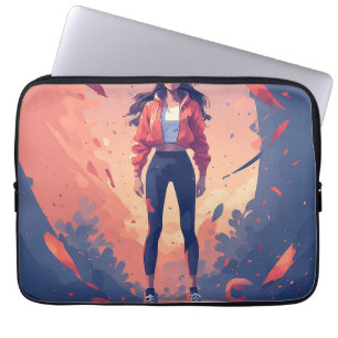 Kracht meisje  laptop sleeve
