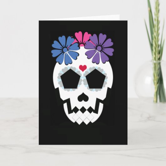 Kracht met bloemen kaart (Voorkant)