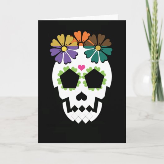 Kracht met bloemen kaart (Voorkant)