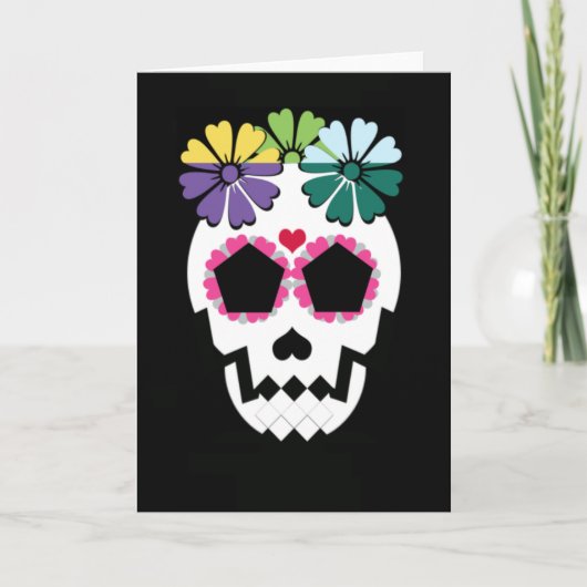 Kracht met bloemen kaart (Voorkant)