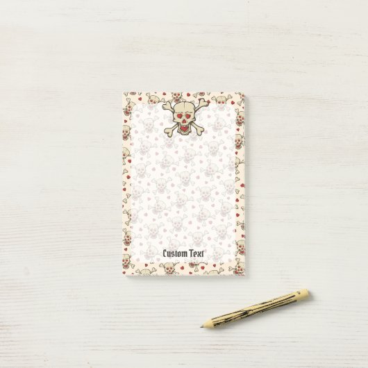 Kracht met hart post-it® notes (Op bureau)