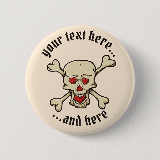 Kracht met hart ronde button 5,7 cm (Voorkant)