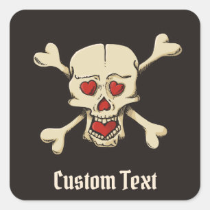 Kracht met hart vierkante sticker