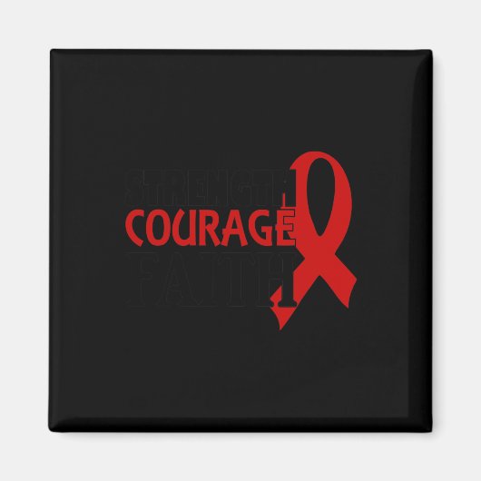 Kracht Moed Geloof Bloedkanker Hartziekte Magneet (Voorkant)