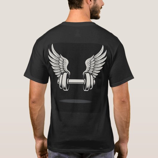 Kracht neemt vlucht. Gym, Fitness mannen T-shirt (Achterkant)