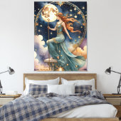 Kracht of sterkte - schilderij Tarot geïnspireerd Canvas Afdruk (Insitu (Slaapkamer))