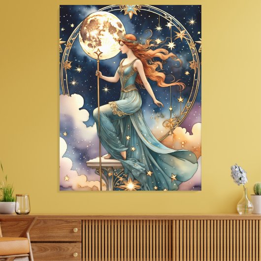 Kracht of sterkte - schilderij Tarot geïnspireerd Canvas Afdruk (Insitu (Woonkamer))